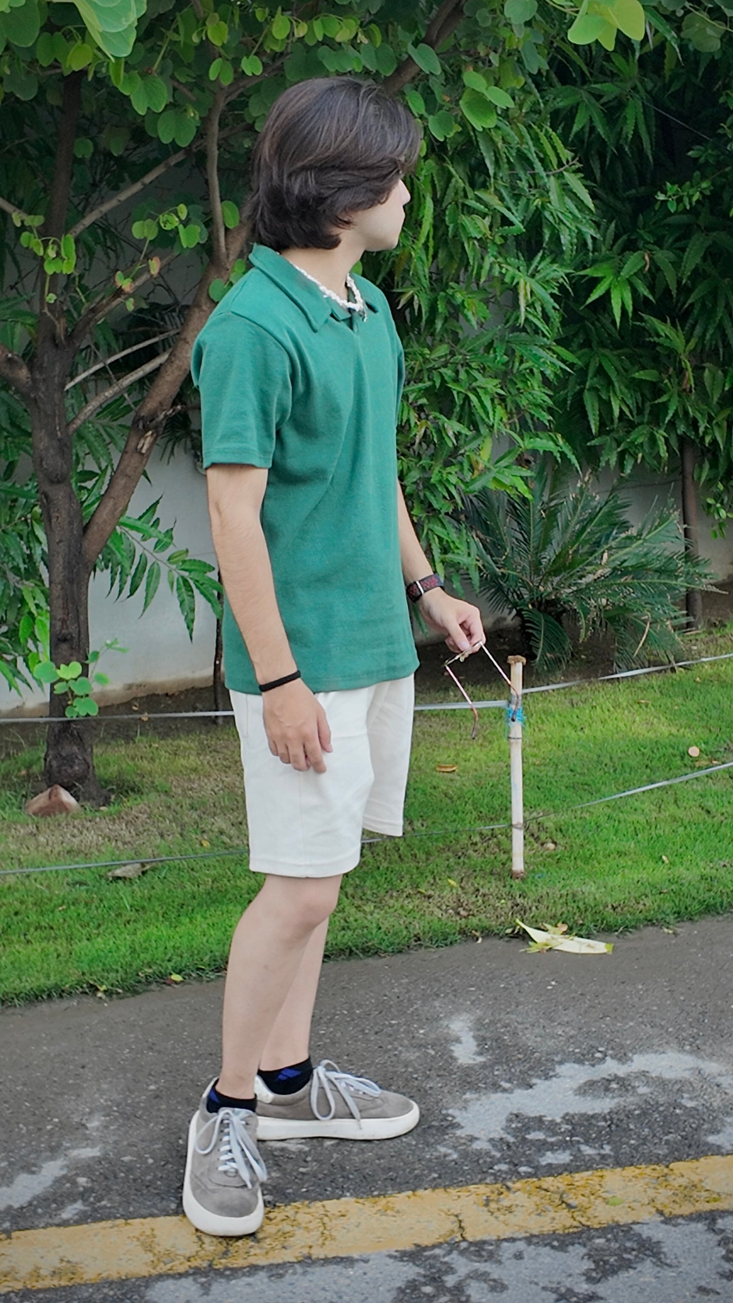 Knit polo - GREEN