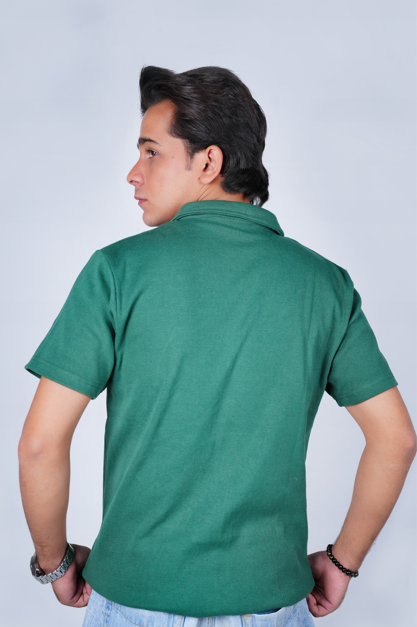 Knit polo - GREEN