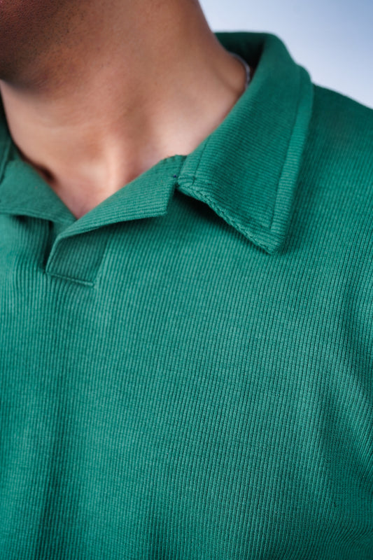 Knit polo - GREEN