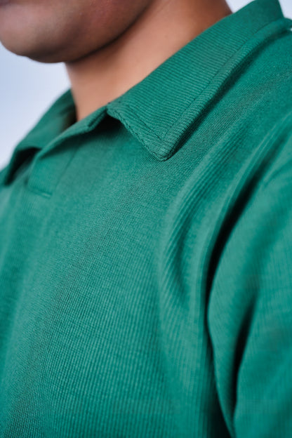 Knit polo - GREEN