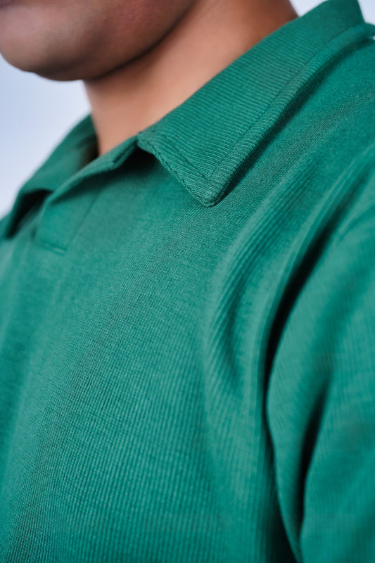 Knit polo - GREEN